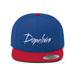 Dopeliven, Unisex Flat Bill Hat (multiple colors available)
