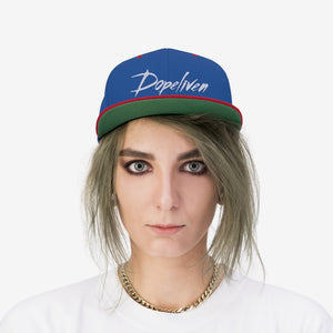 Dopeliven, Unisex Flat Bill Hat (multiple colors available)