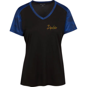 Dopeliven Ladies' CamoHex Colorblock T-Shirt