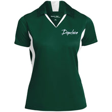 Load image into Gallery viewer, Dopeliven Ladies&#39; Colorblock Performance Polo (w/white embroidered lettering)