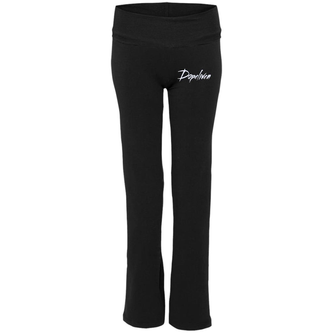 Dopeliven Ladies' Yoga Pants (w/white embroidered lettering)